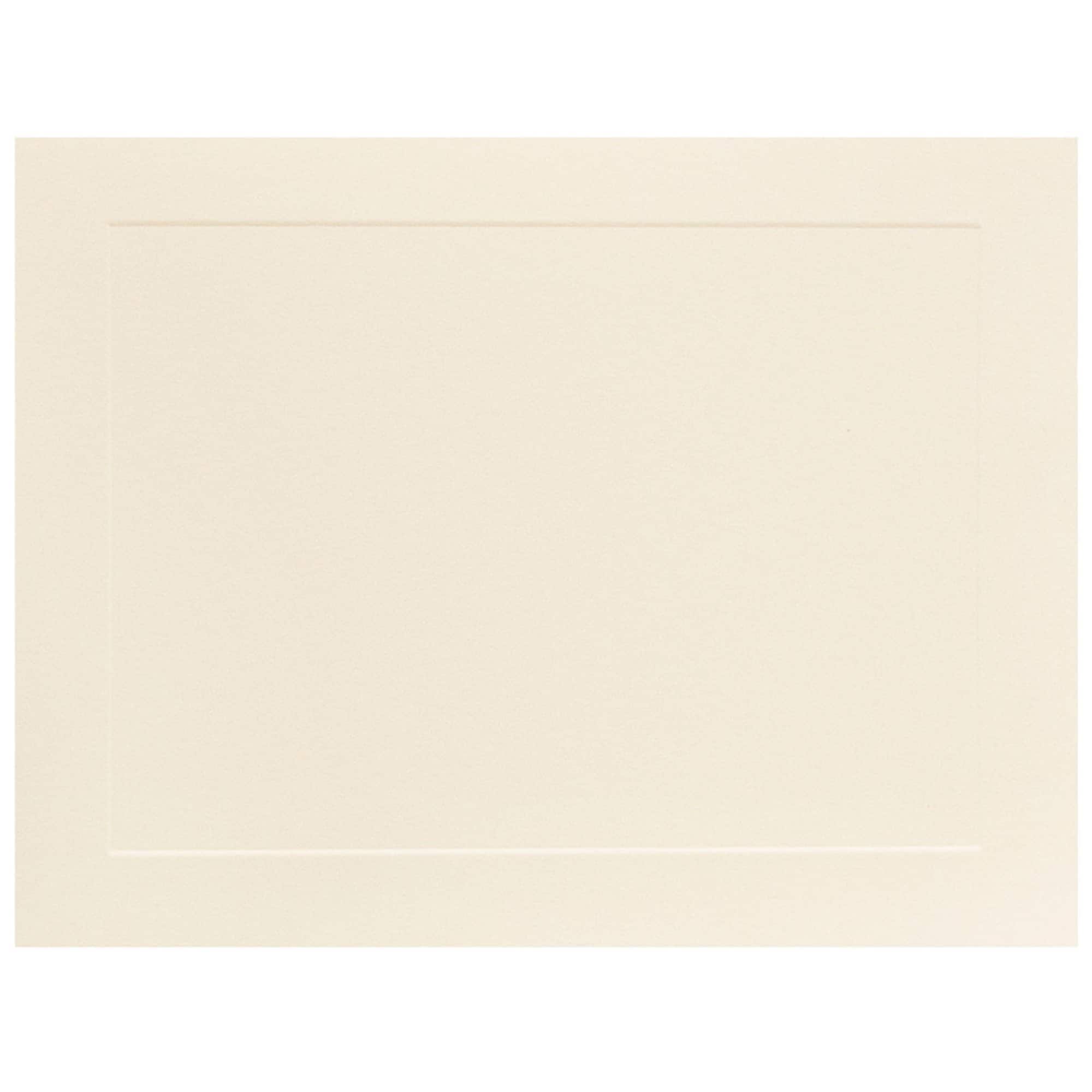 JAM Paper 4.25" x 5.5" Ivory Panel Blank Flat Note Cards
